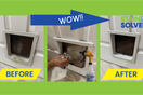 How We Cleaned Milo’s Dirty Cat Door With Stain Solver