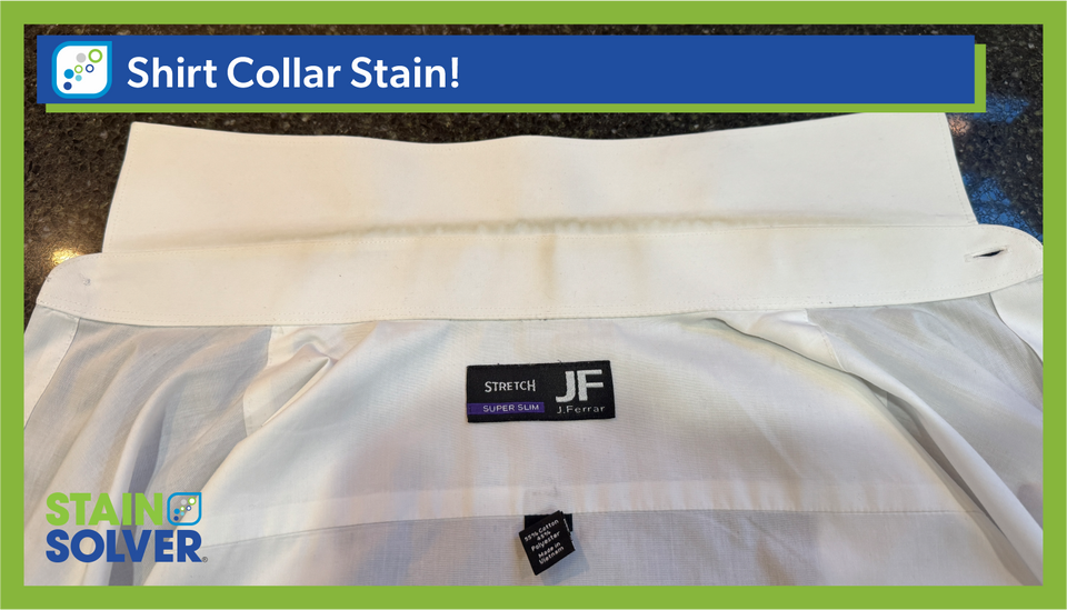 How to Remove Collar Stains from a White Shirt with Stain Solver