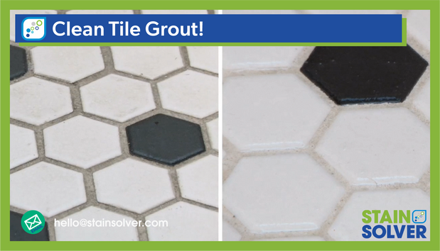 How to Clean Tile Grout and Whiten Dirty Grout Lines with Stain Solver