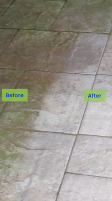 "Cleaned the patio without a power washer!"